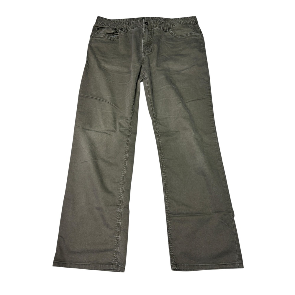 Prana Slim Fit Pants Men's 38x32 Gray Chino Outdoor Adventure Bridger